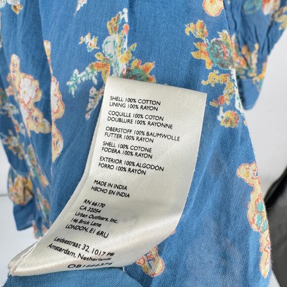 Free People Camella Mini Dress Blue Size Large Summer Dress - Picture 7 of 10